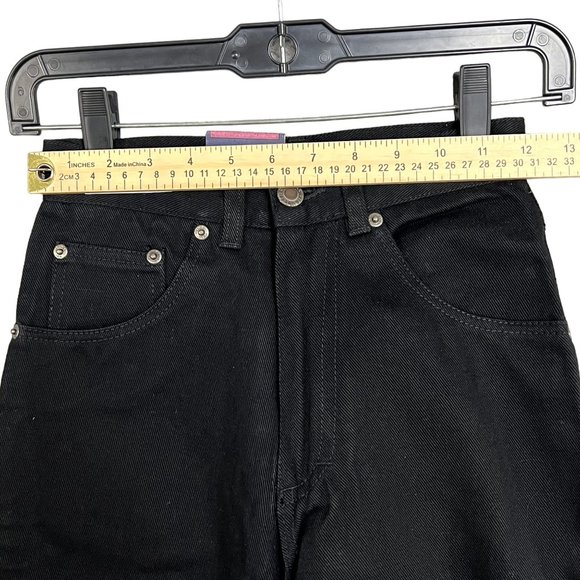 Bugle Boy Jeans Sz 2 Y2K High Rise Slim Fit Black Pant NWT - Picture 8 of 13